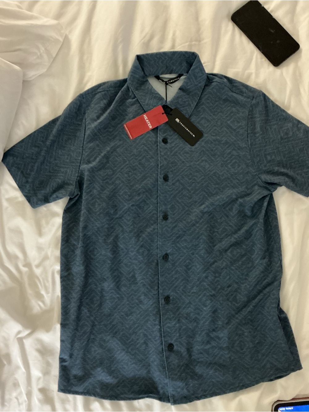 Travis Mathew ‘Heater’ Button-Up Polo Brand New NWT Small #Complete Comfort